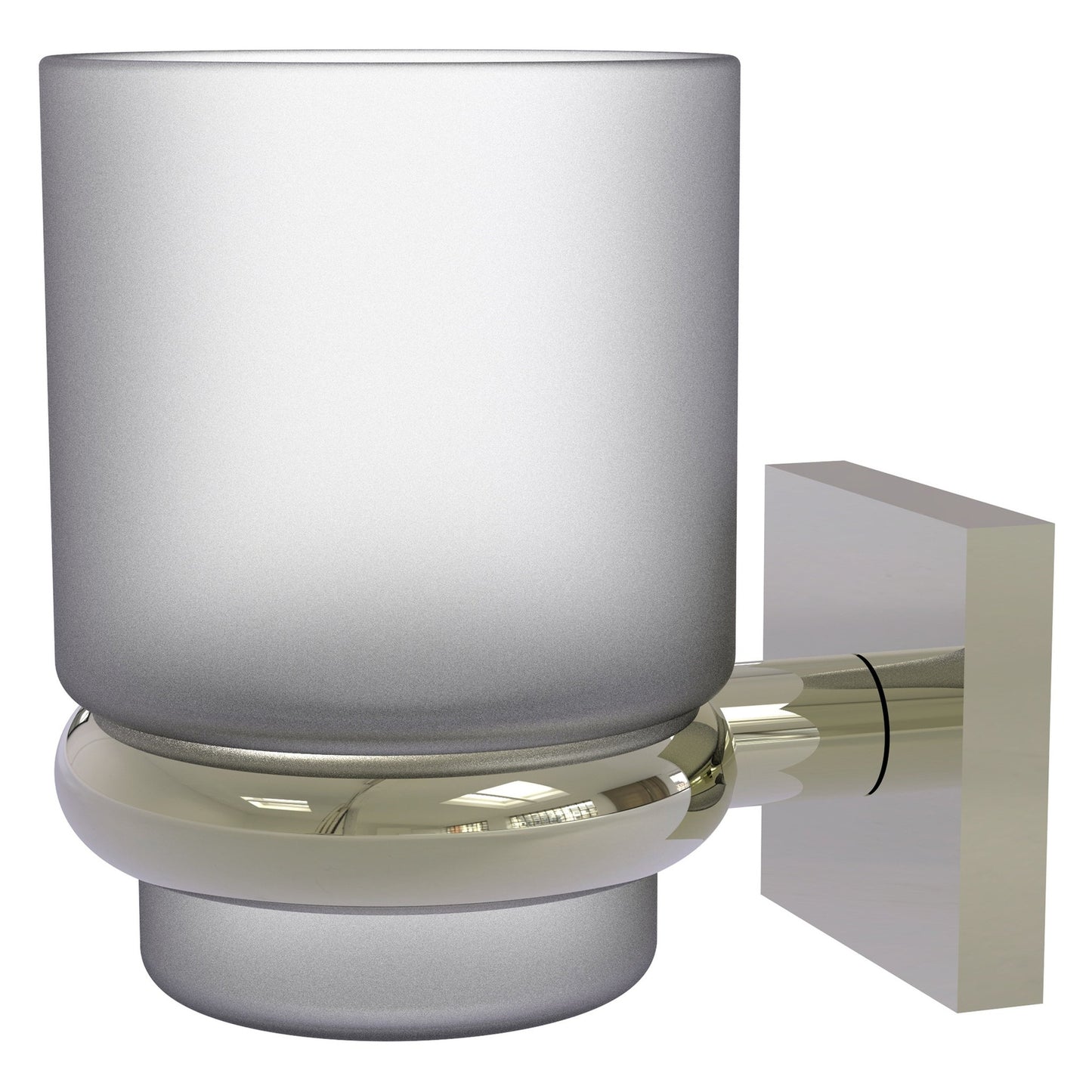 Allied Brass Montero 2.75" x 3.8" Polished Nickel Solid Brass Wall-Mounted Tumbler Holder