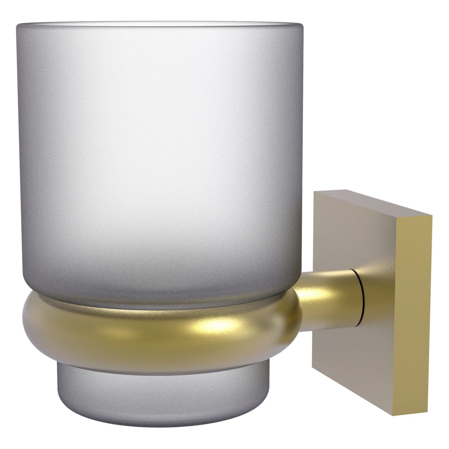 Allied Brass Montero 2.75" x 3.8" Satin Brass Solid Brass Wall-Mounted Tumbler Holder