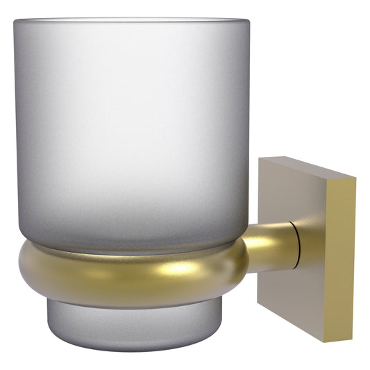 Allied Brass Montero 2.75" x 3.8" Satin Brass Solid Brass Wall-Mounted Tumbler Holder