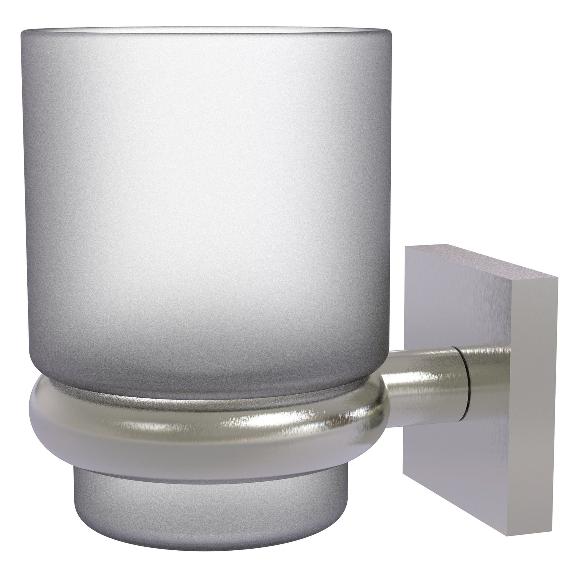 Allied Brass Montero 2.75" x 3.8" Satin Nickel Solid Brass Wall-Mounted Tumbler Holder