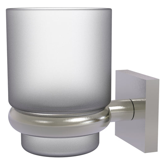 Allied Brass Montero 2.75" x 3.8" Satin Nickel Solid Brass Wall-Mounted Tumbler Holder