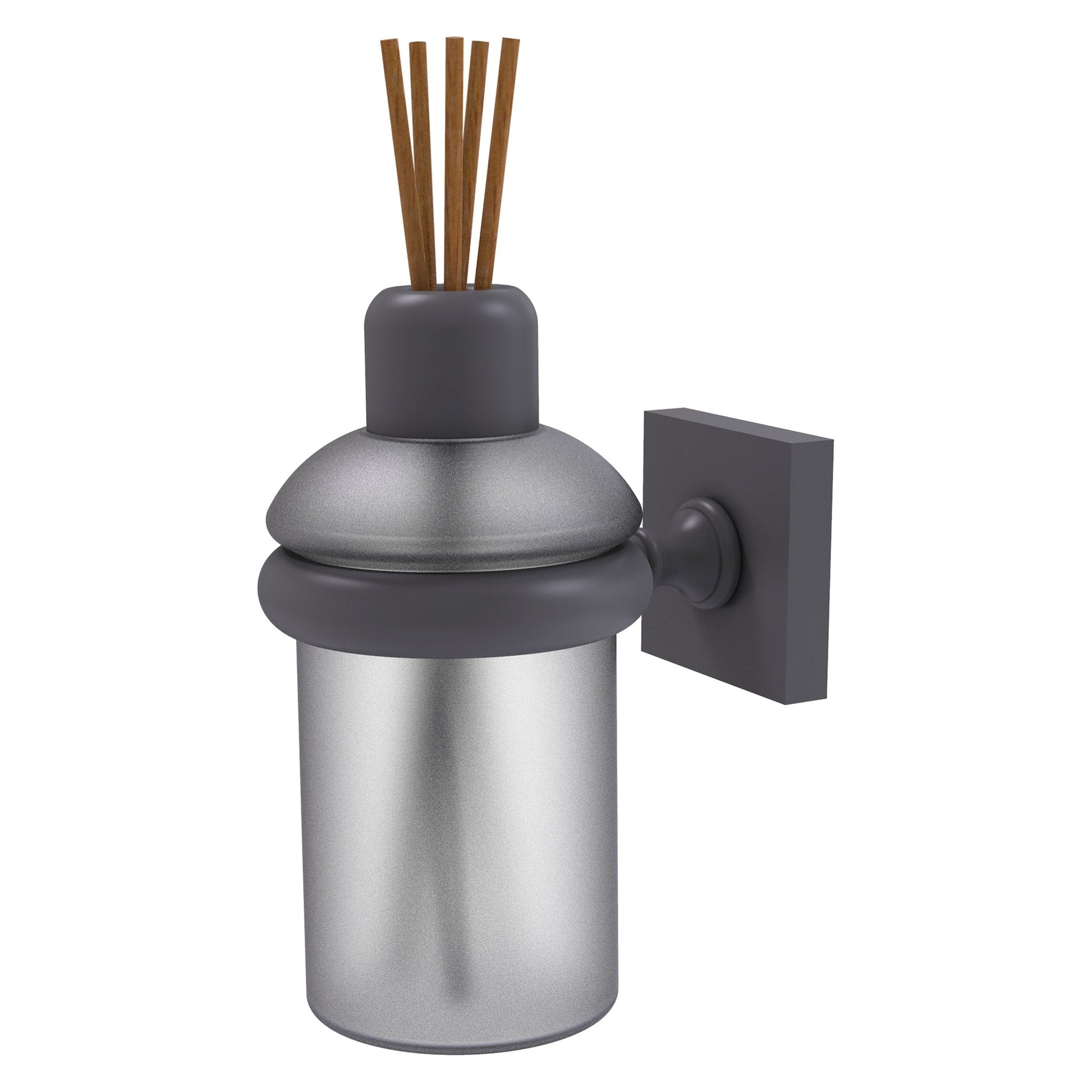 Allied Brass Montero 2.858" x 4.65" Matte Gray Solid Brass Wall-Mounted Scent Stick Holder
