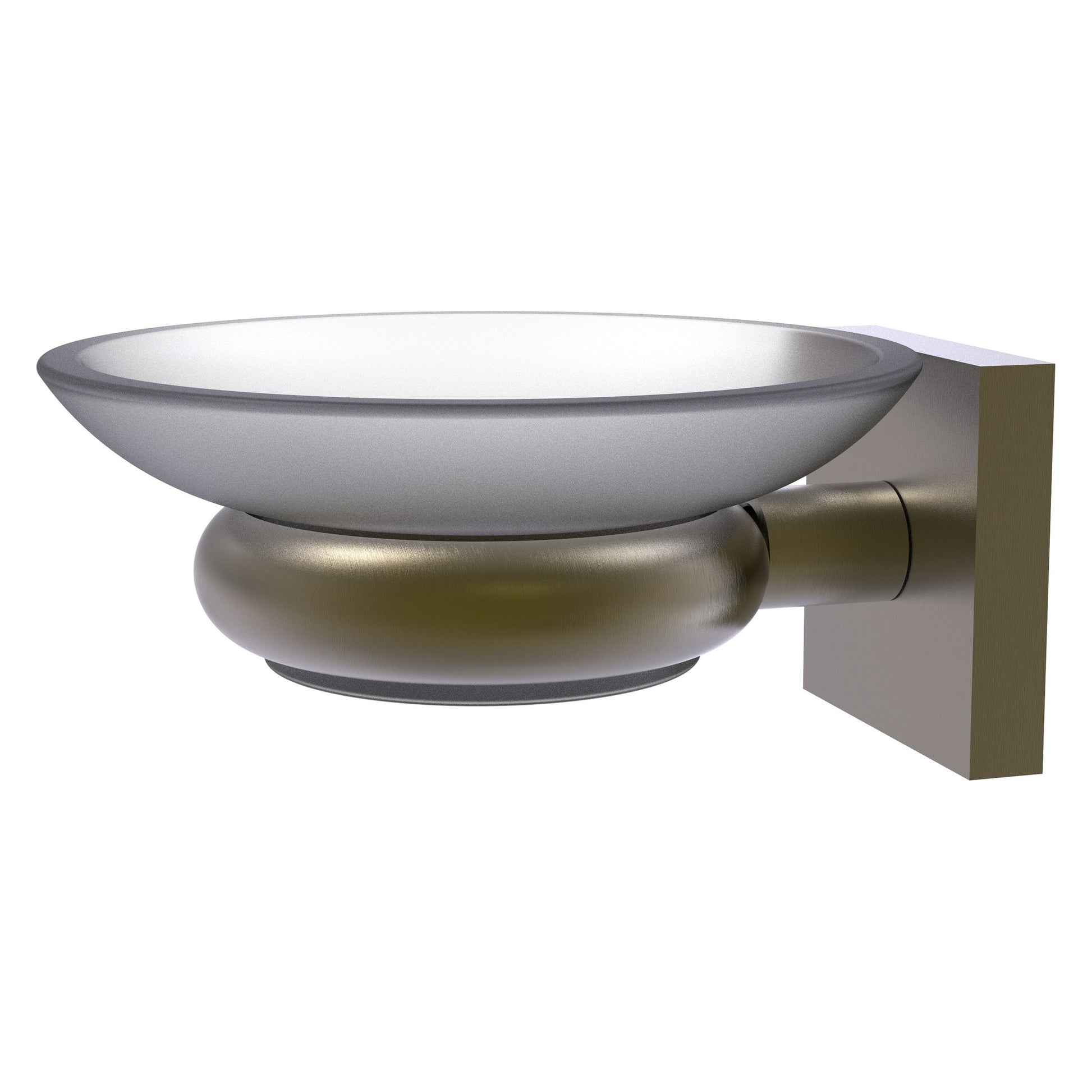 Allied Brass Montero 4" x 4.6" Antique Brass Solid Brass Wall-Mounted Soap Dish