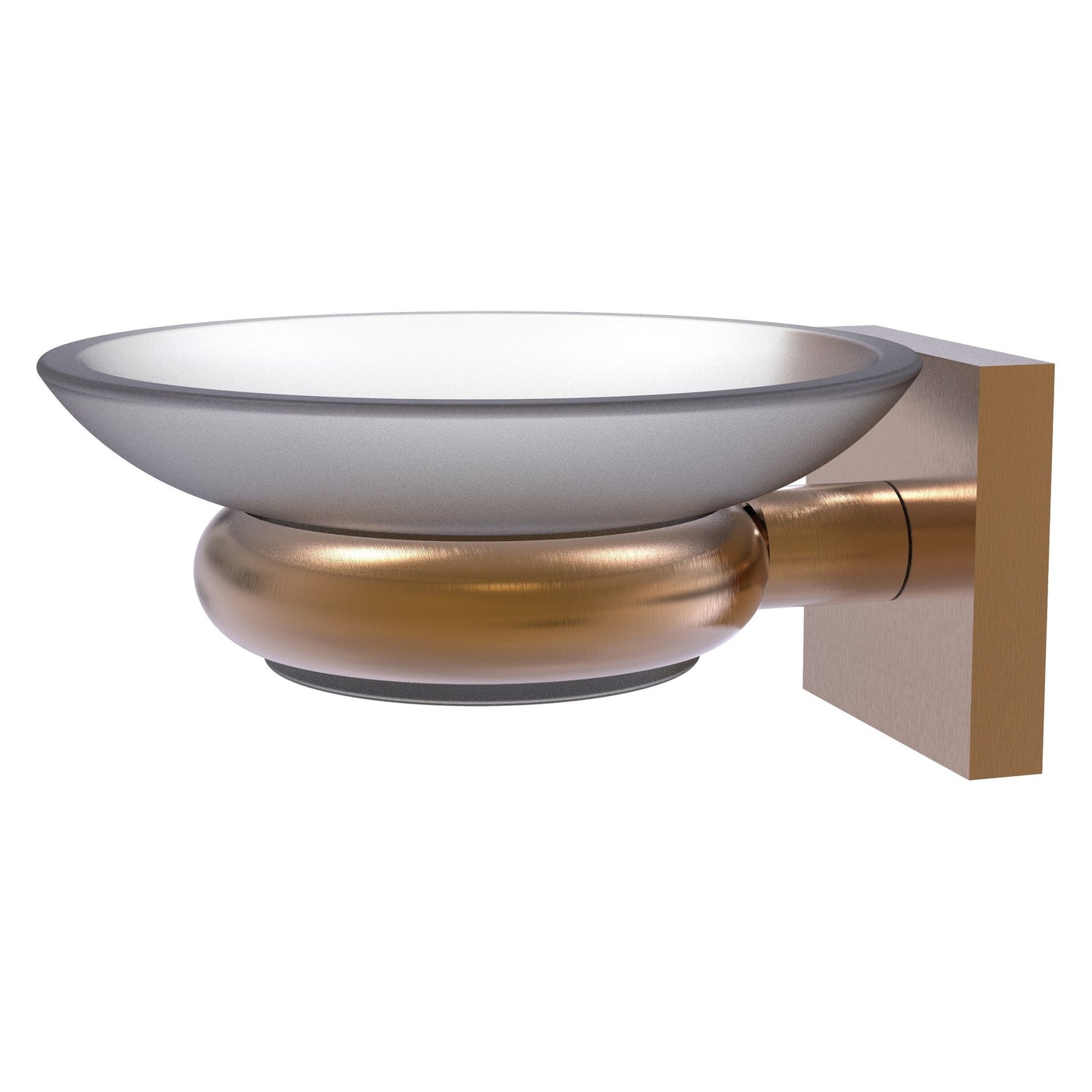 Allied Brass Montero 4" x 4.6" Brushed Bronze Solid Brass Wall-Mounted Soap Dish
