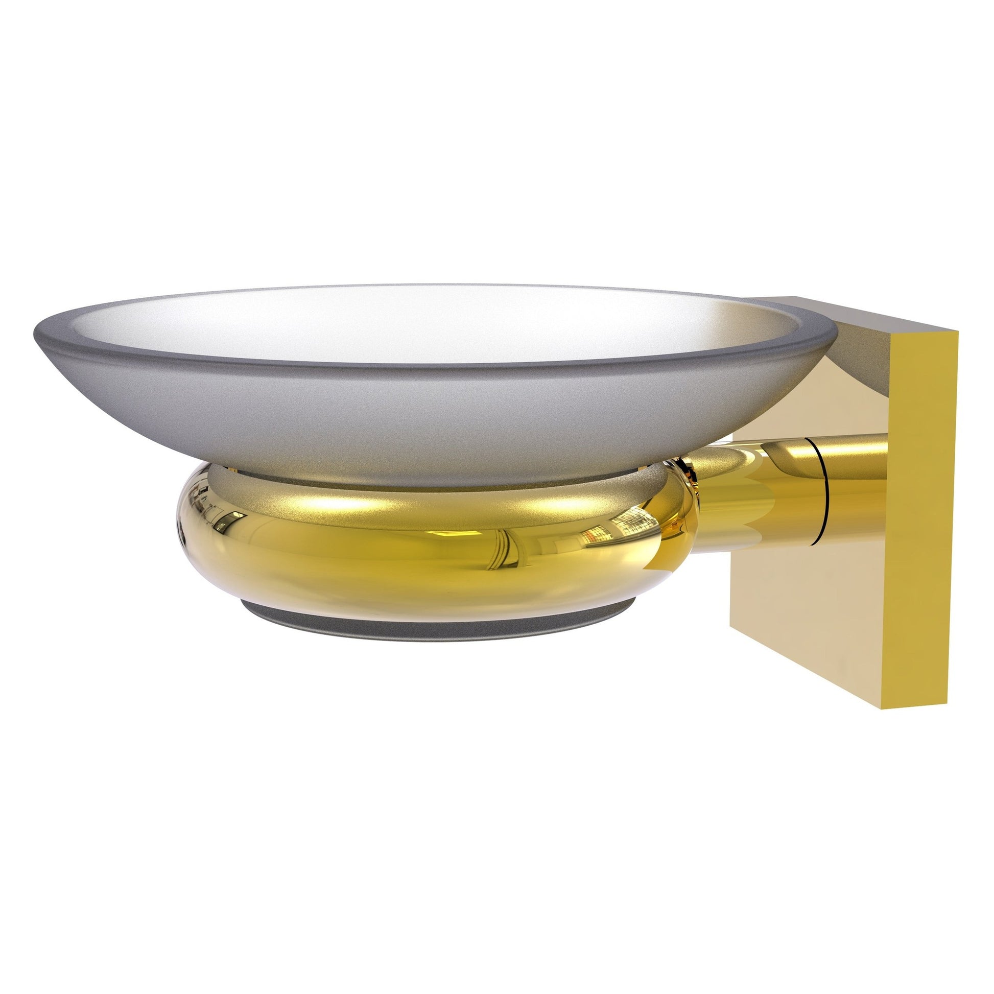 Allied Brass Montero 4" x 4.6" Polished Brass Solid Brass Wall-Mounted Soap Dish