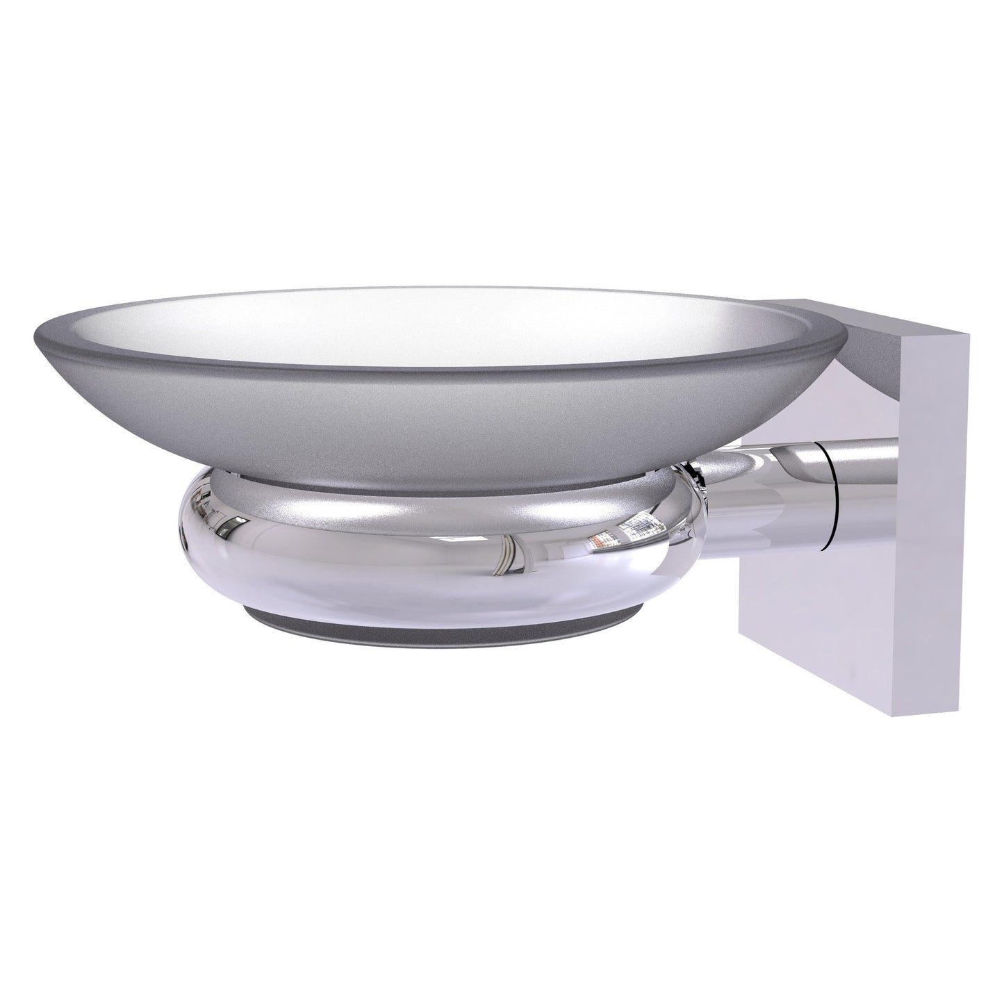 Allied Brass Montero 4" x 4.6" Polished Chrome Solid Brass Wall-Mounted Soap Dish