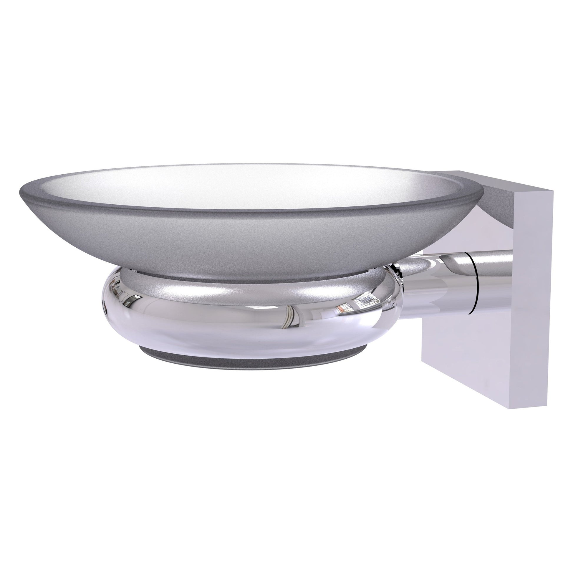Allied Brass Montero 4" x 4.6" Polished Chrome Solid Brass Wall-Mounted Soap Dish