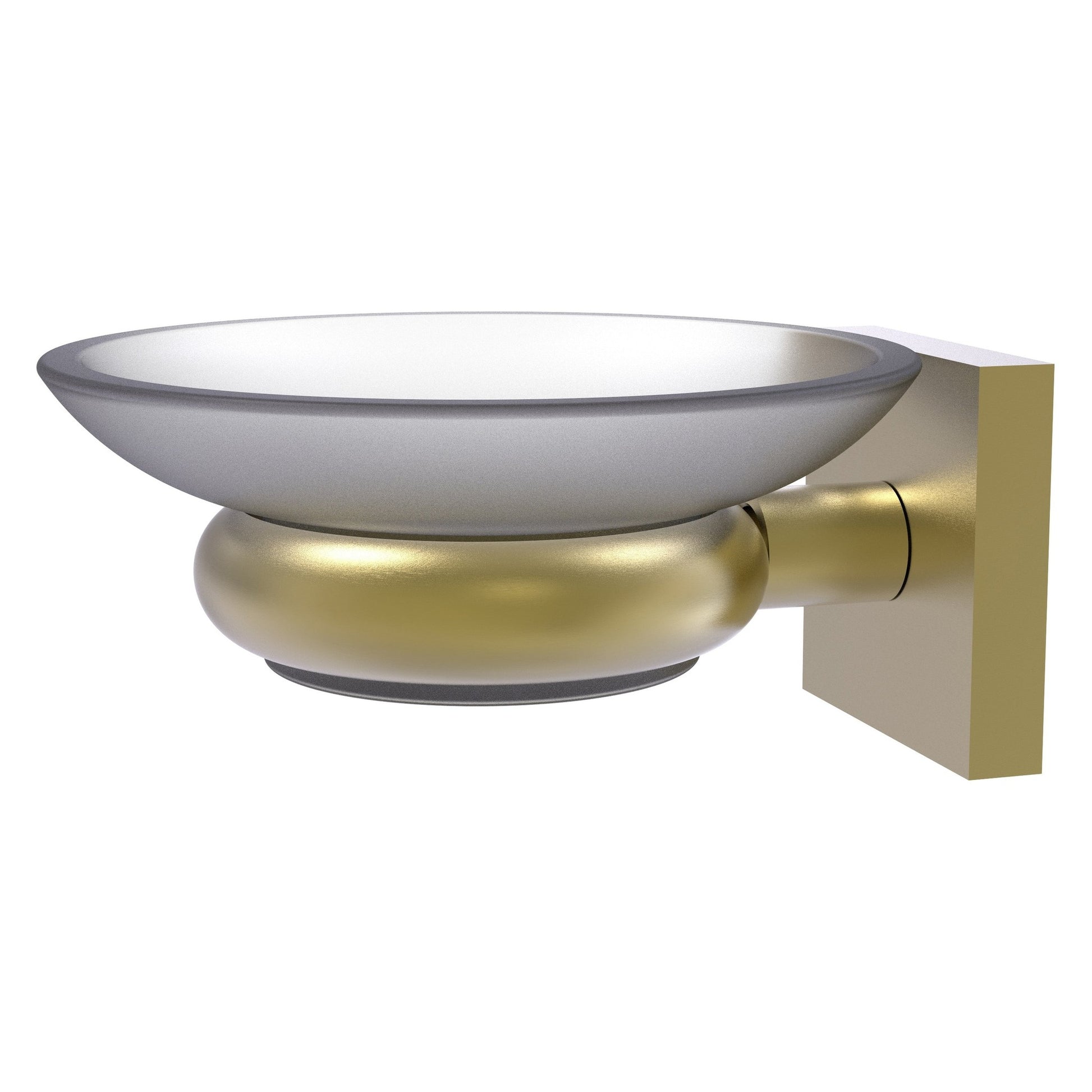 Allied Brass Montero 4" x 4.6" Satin Brass Solid Brass Wall-Mounted Soap Dish