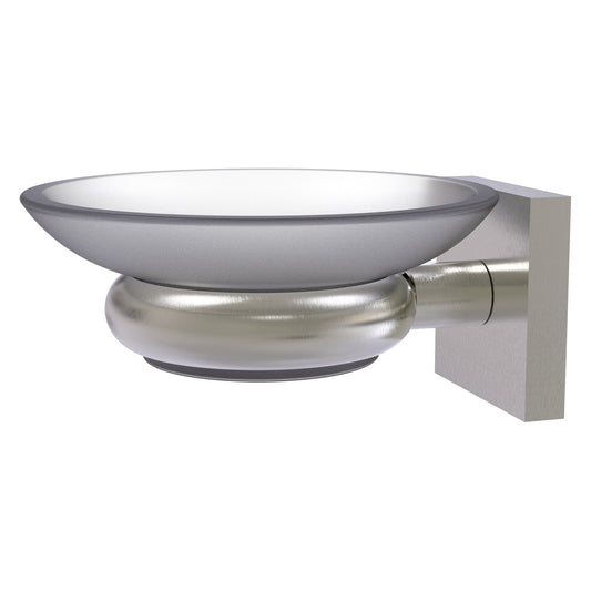 Allied Brass Montero 4" x 4.6" Satin Nickel Solid Brass Wall-Mounted Soap Dish
