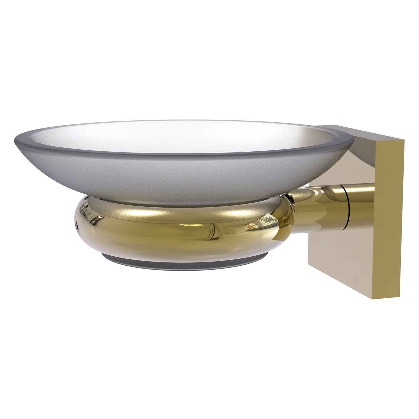 Allied Brass Montero 4" x 4.6" Unlacquered Brass Solid Brass Wall-Mounted Soap Dish