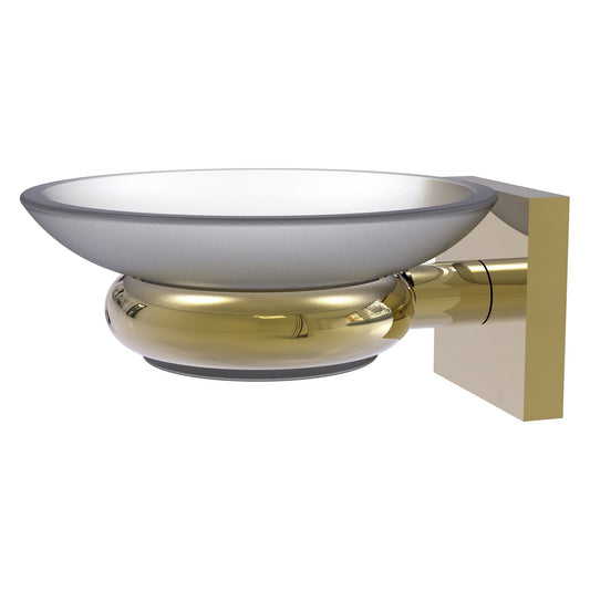 Allied Brass Montero 4" x 4.6" Unlacquered Brass Solid Brass Wall-Mounted Soap Dish