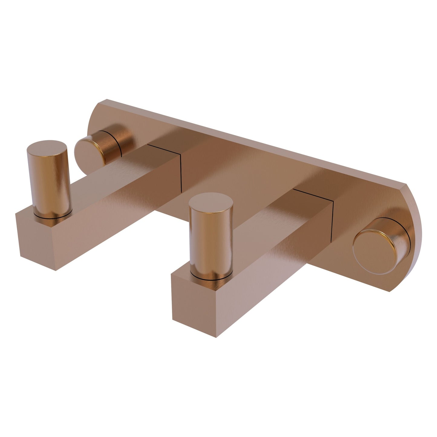Allied Brass Montero 5.5" x 2.8" Brushed Bronze Solid Brass 2-Position Multi Hook