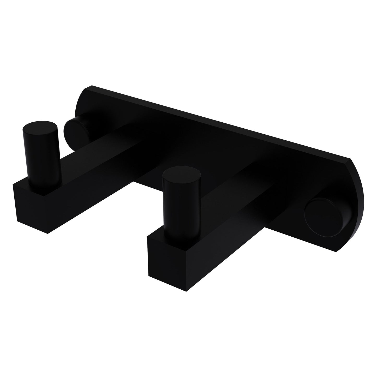 Allied Brass Montero 5.5" x 2.8" Matte Black Solid Brass 2-Position Multi Hook