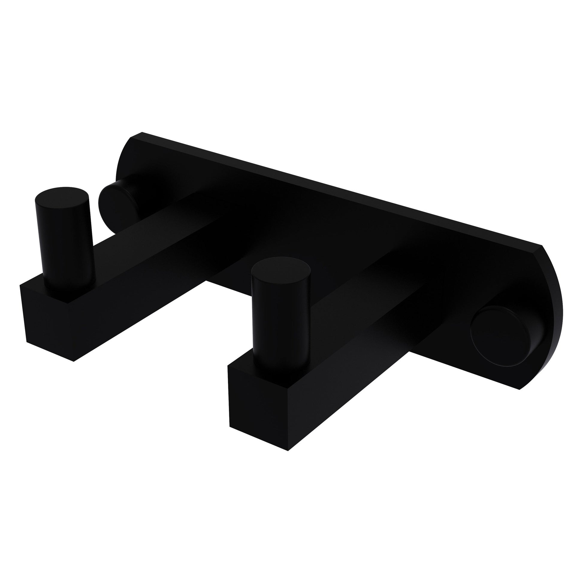 Allied Brass Montero 5.5" x 2.8" Matte Black Solid Brass 2-Position Multi Hook