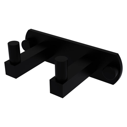 Allied Brass Montero 5.5" x 2.8" Matte Black Solid Brass 2-Position Multi Hook