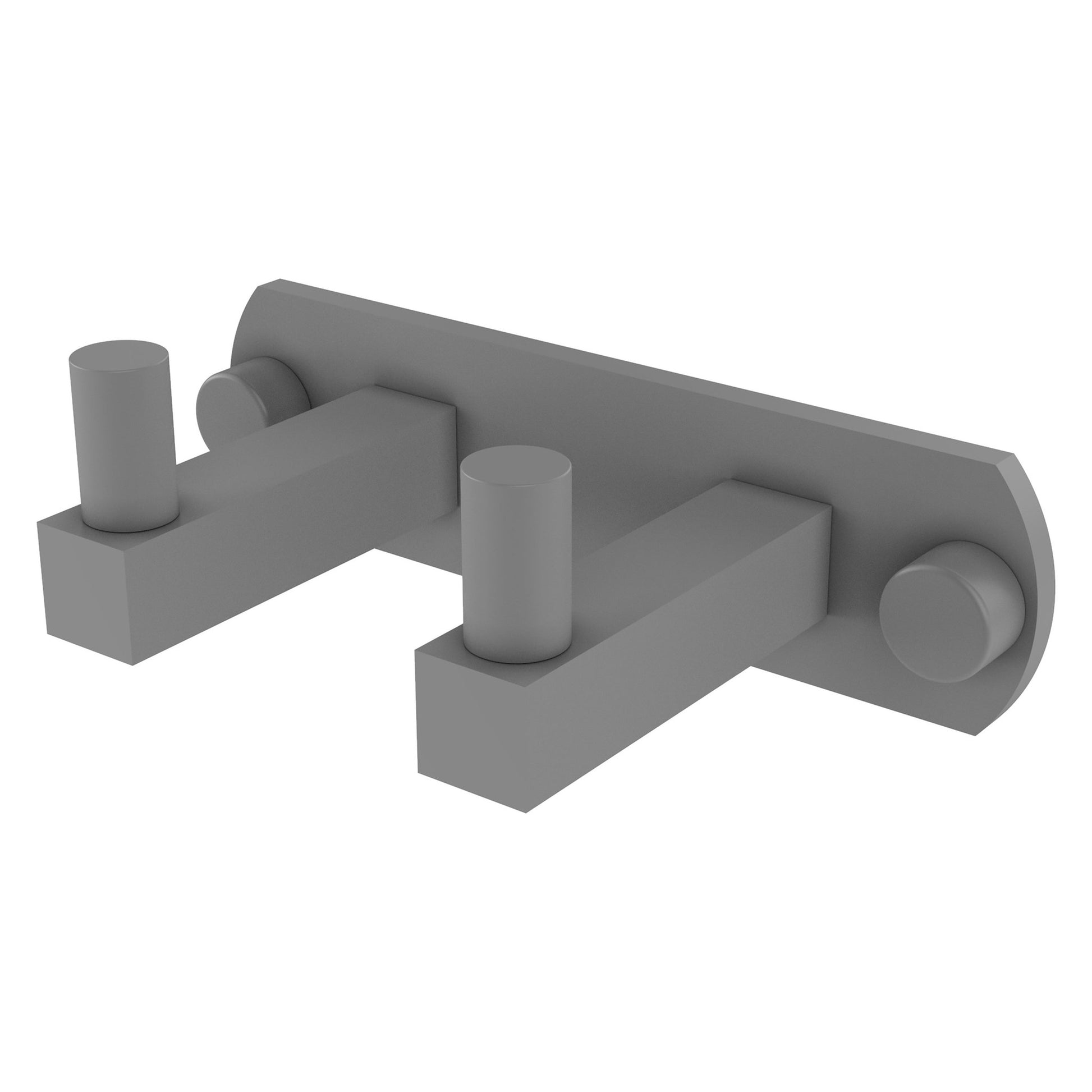 Allied Brass Montero 5.5" x 2.8" Matte Gray Solid Brass 2-Position Multi Hook