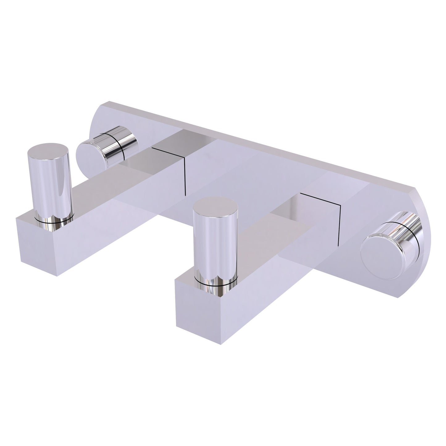 Allied Brass Montero 5.5" x 2.8" Polished Chrome Solid Brass 2-Position Multi Hook