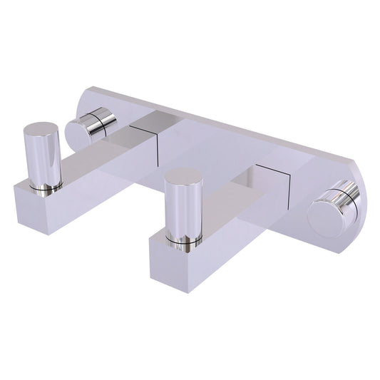 Allied Brass Montero 5.5" x 2.8" Polished Chrome Solid Brass 2-Position Multi Hook