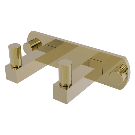 Allied Brass Montero 5.5" x 2.8" Unlacquered Brass Solid Brass 2-Position Multi Hook