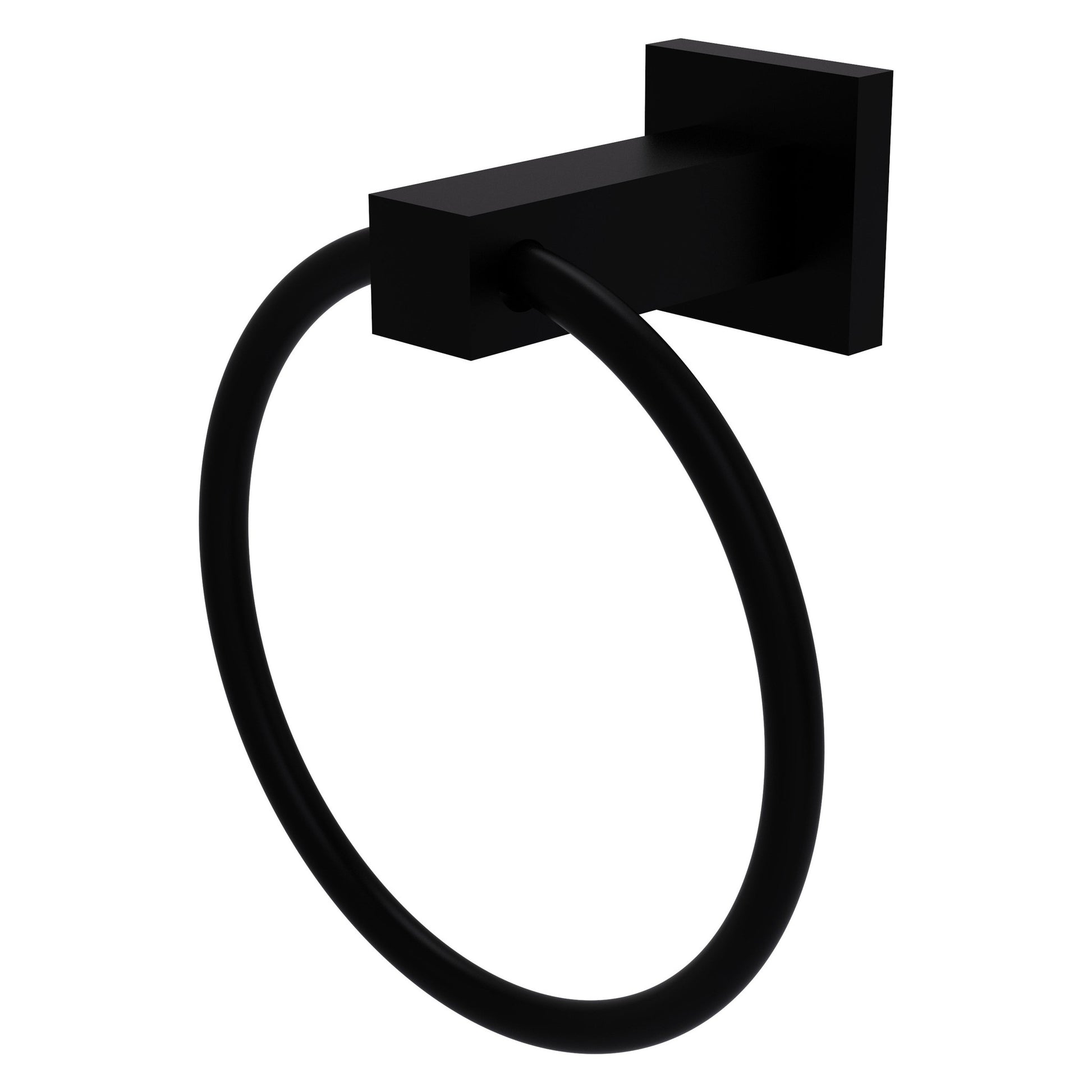Allied Brass Montero 6" x 3.7" Matte Black Solid Brass Towel Ring