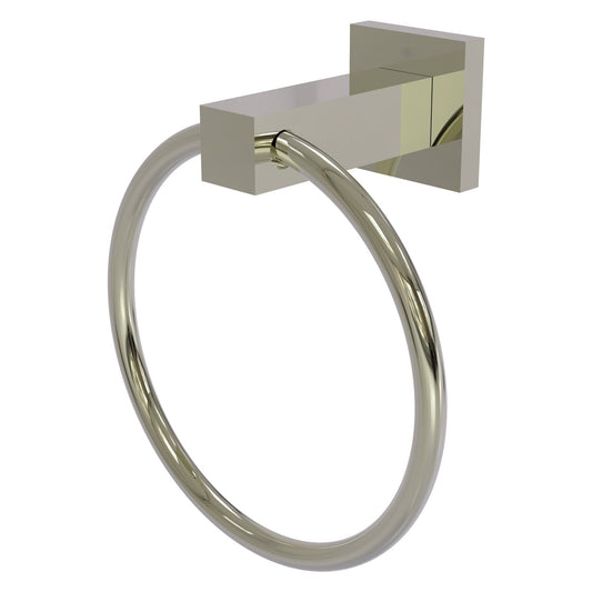Allied Brass Montero 6" x 3.7" Polished Nickel Solid Brass Towel Ring
