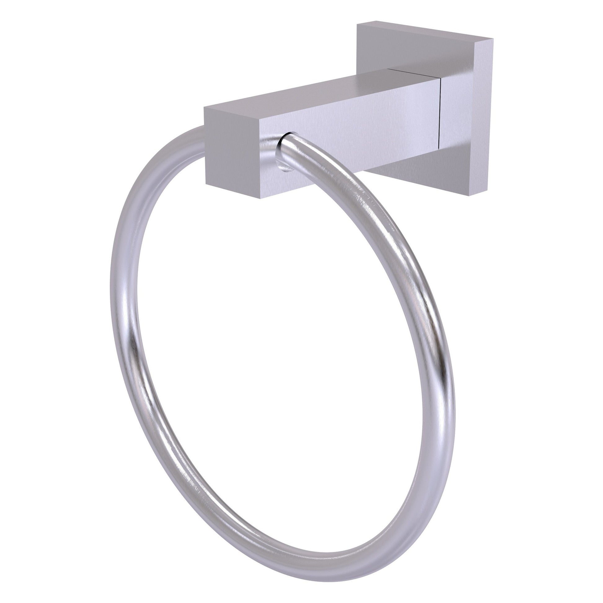Allied Brass Montero 6" x 3.7" Satin Chrome Solid Brass Towel Ring
