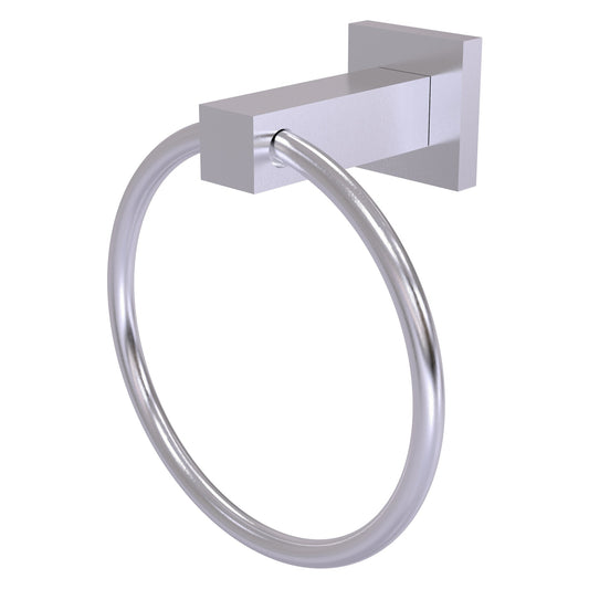 Allied Brass Montero 6" x 3.7" Satin Chrome Solid Brass Towel Ring