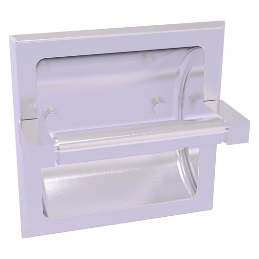 Allied Brass Montero 6.1" x 6.1" Satin Chrome Solid Brass Recessed Toilet Paper Holder
