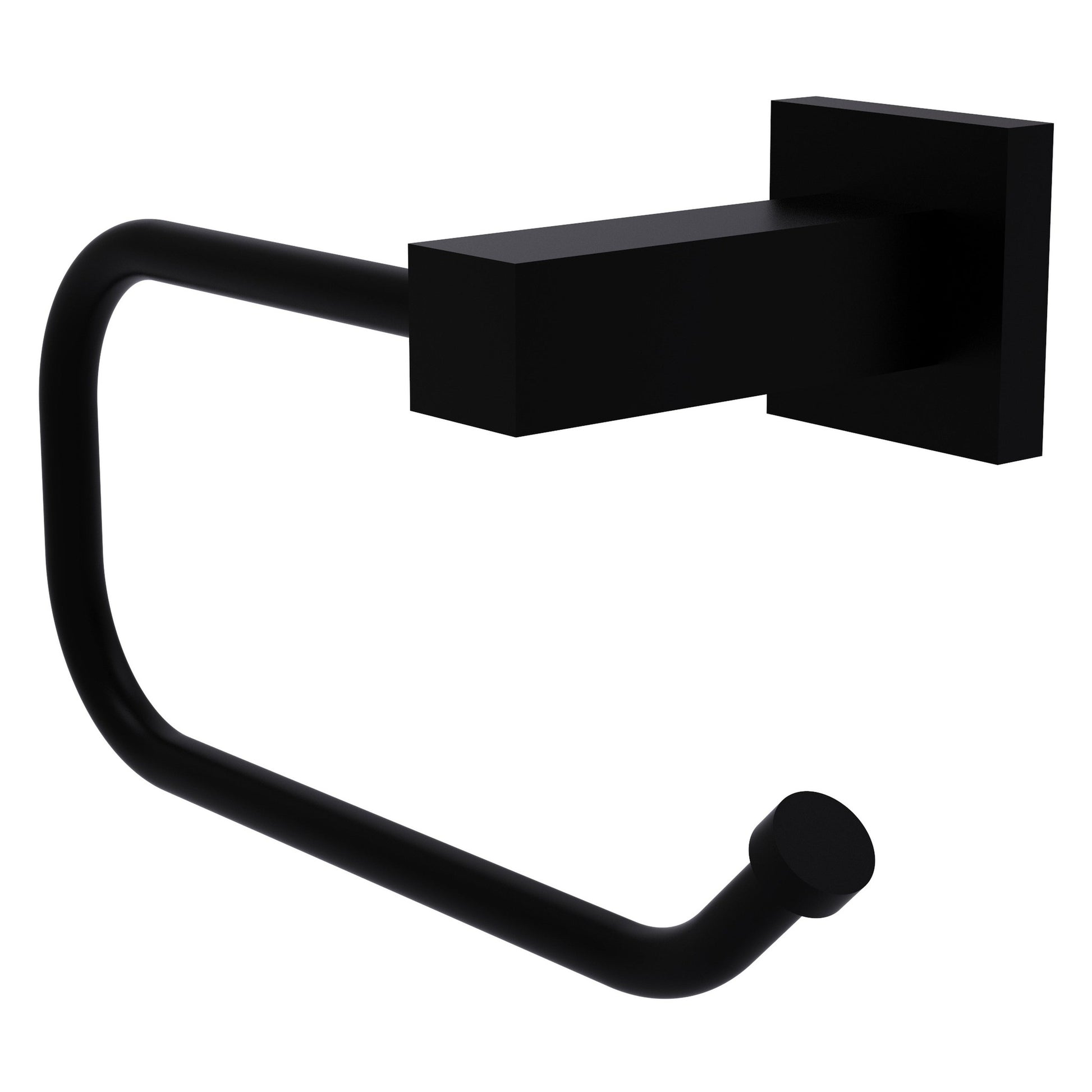 Allied Brass Montero 7.8" x 3.7" Matte Black Solid Brass Euro-Style Toilet Tissue Holder
