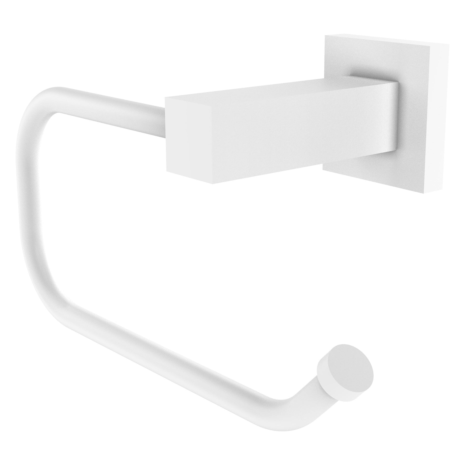 Allied Brass Montero 7.8" x 3.7" Matte White Solid Brass Euro-Style Toilet Tissue Holder