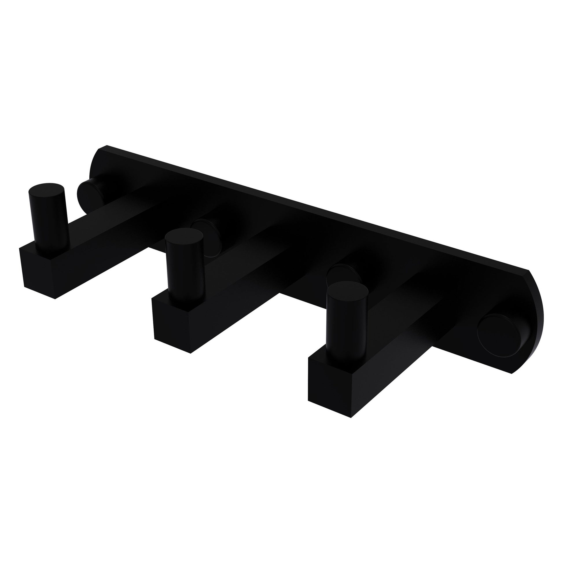Allied Brass Montero 8" x 2.8" Matte Black Solid Brass 2-Position Multi Hook