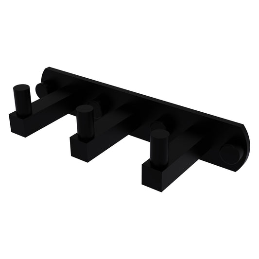 Allied Brass Montero 8" x 2.8" Matte Black Solid Brass 2-Position Multi Hook