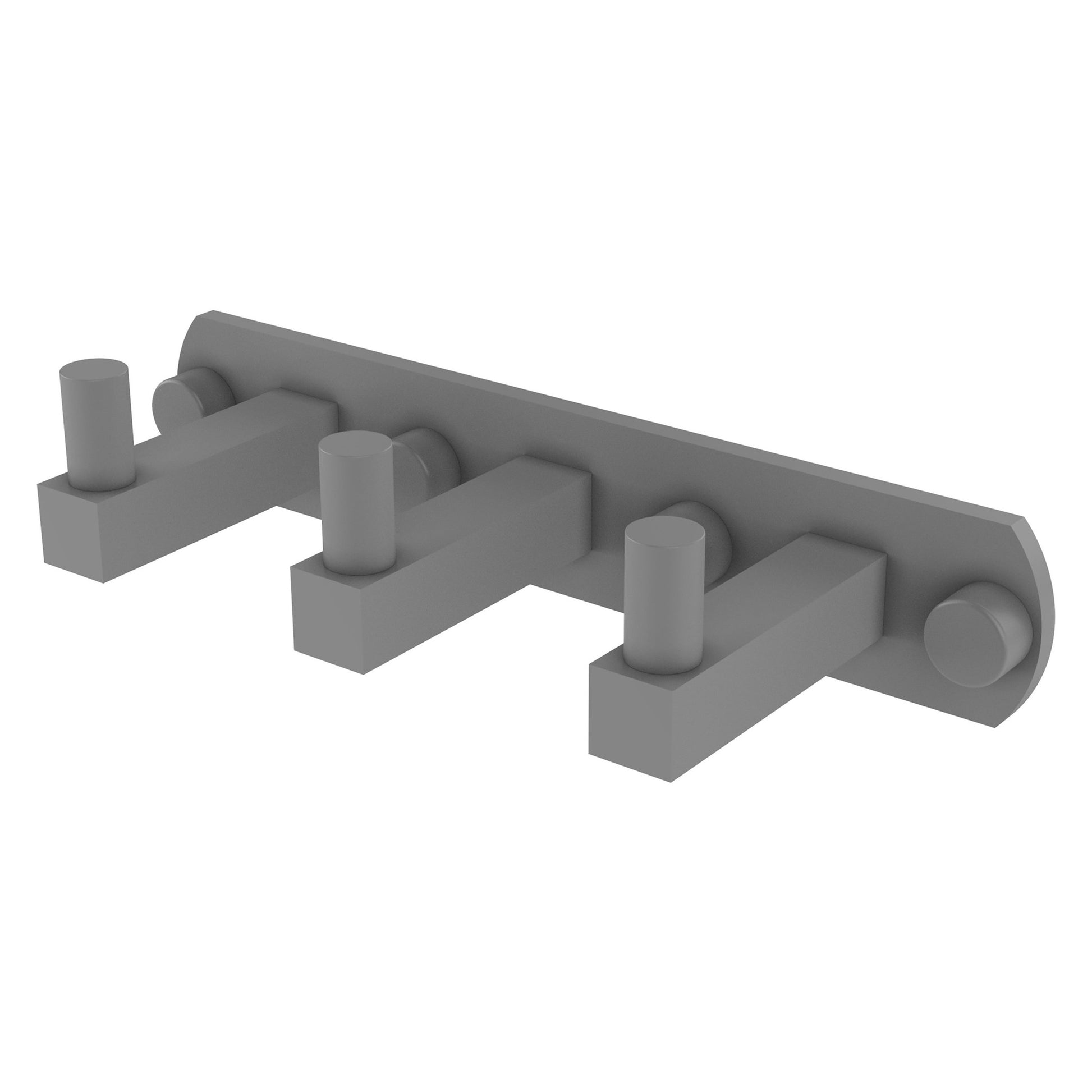 Allied Brass Montero 8" x 2.8" Matte Gray Solid Brass 2-Position Multi Hook
