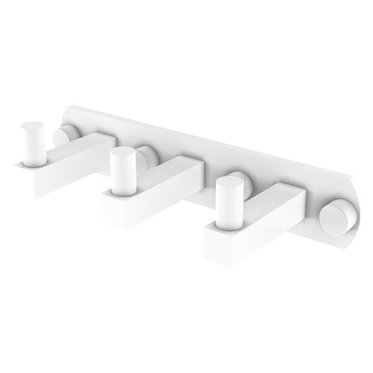 Allied Brass Montero 8" x 2.8" Matte White Solid Brass 2-Position Multi Hook