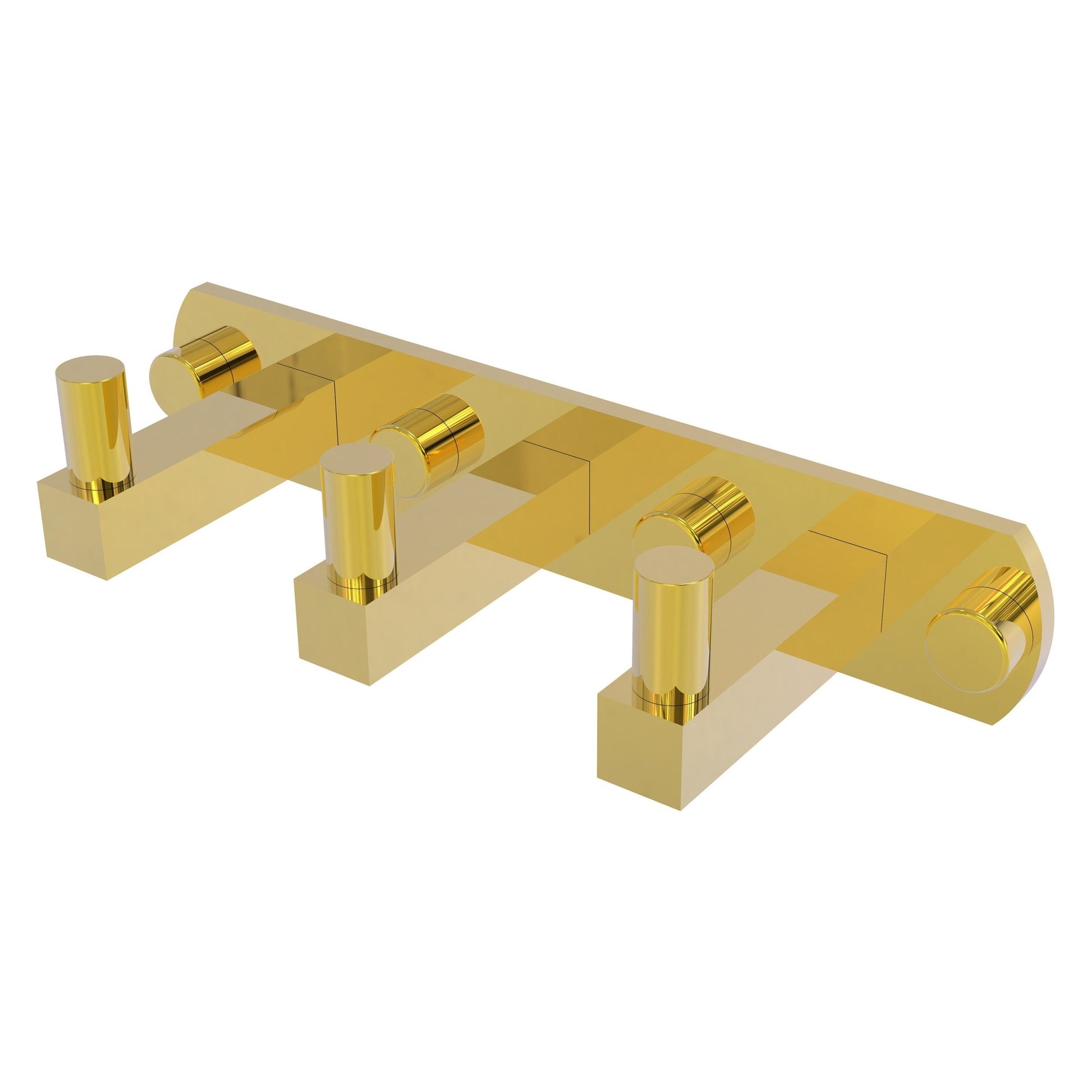 Allied Brass Montero 8" x 2.8" Polished Brass Solid Brass 2-Position Multi Hook