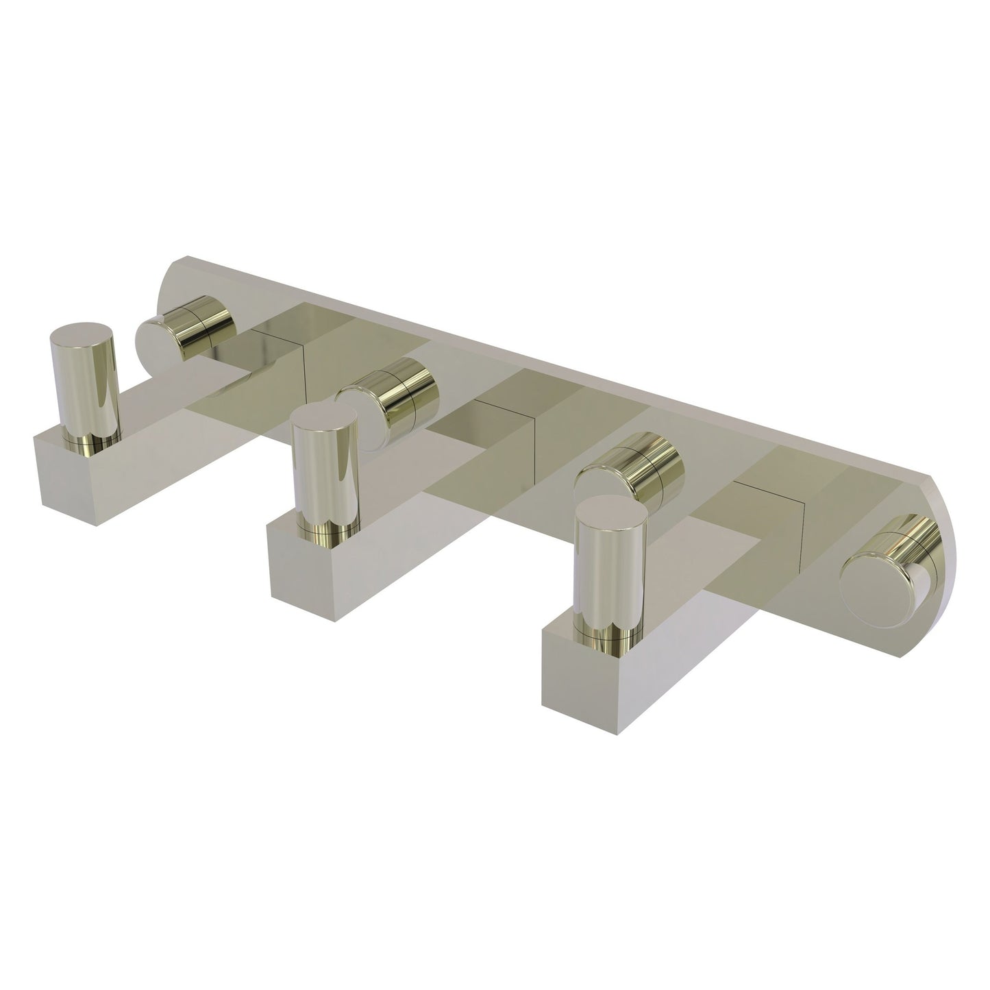Allied Brass Montero 8" x 2.8" Polished Nickel Solid Brass 2-Position Multi Hook
