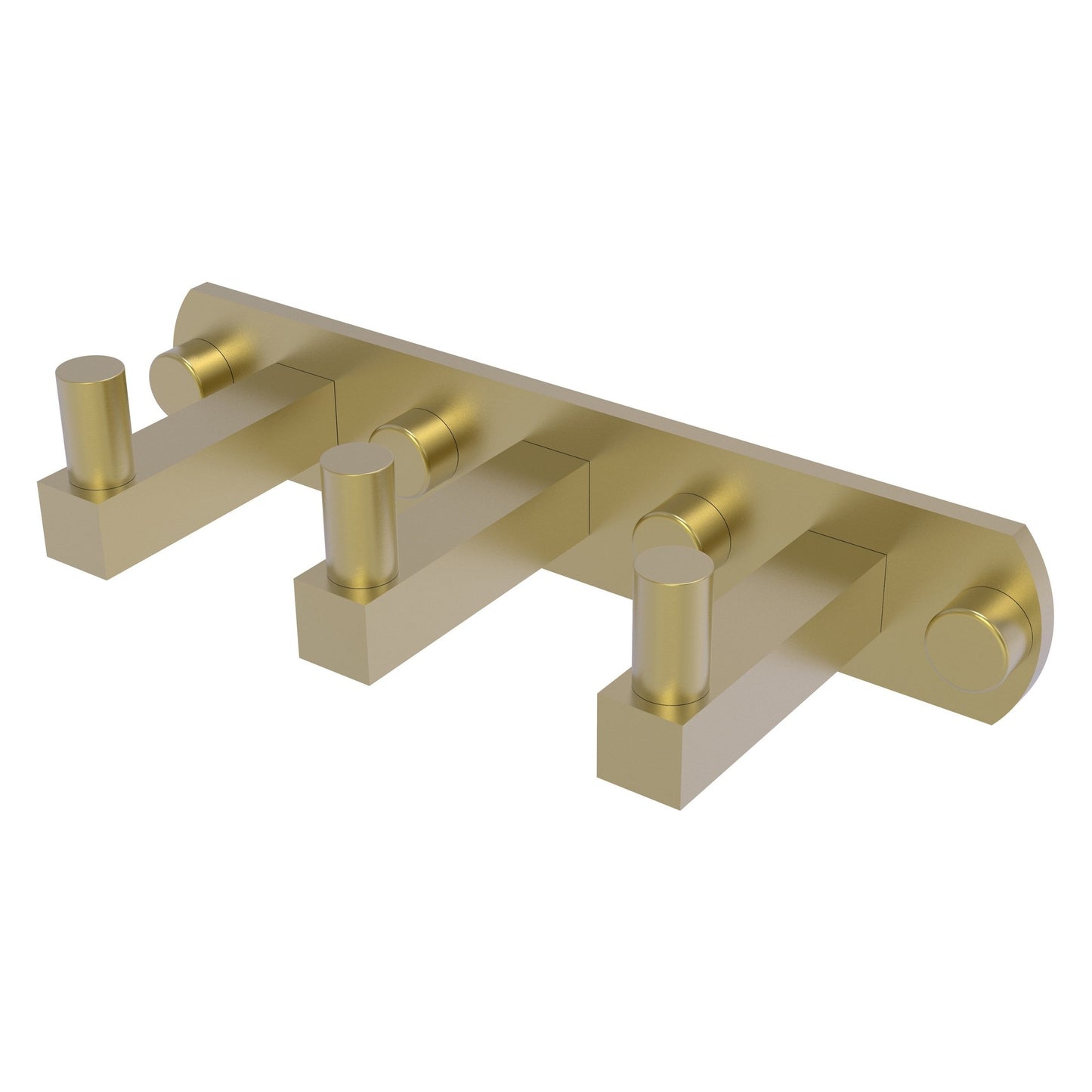 Allied Brass Montero 8" x 2.8" Satin Brass Solid Brass 2-Position Multi Hook