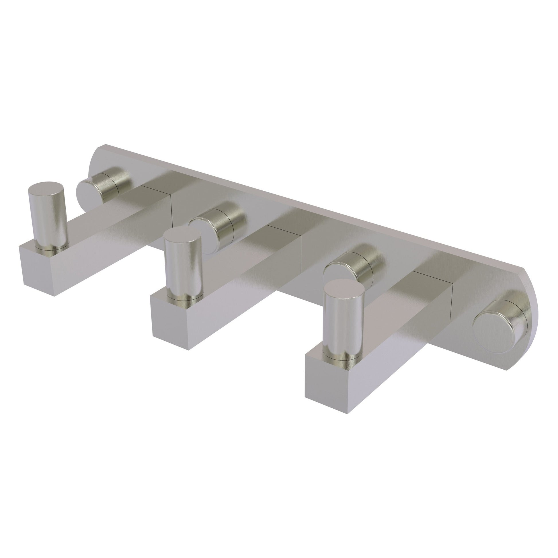 Allied Brass Montero 8" x 2.8" Satin Nickel Solid Brass 2-Position Multi Hook