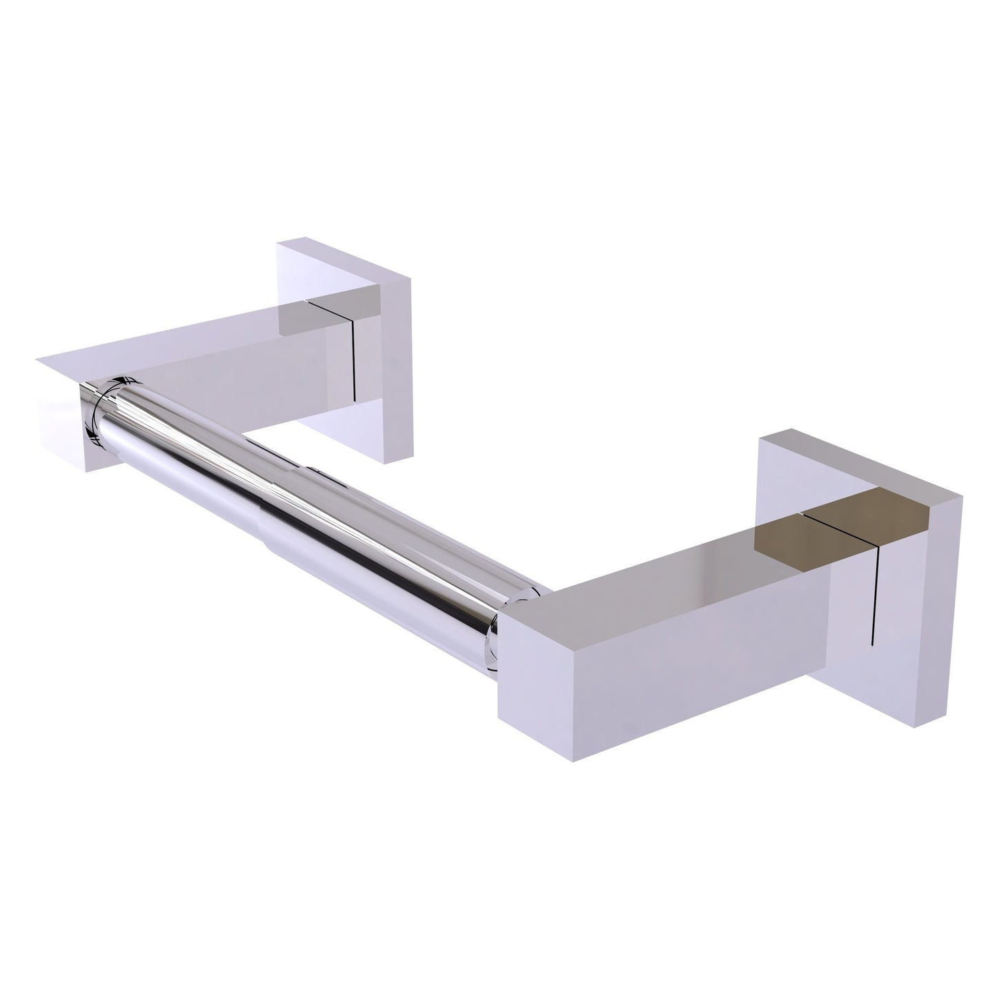 Allied Brass Montero 9.8" x 3.7" Polished Chrome Solid Brass Contemporary Two-Post Toilet Tissue Holder
