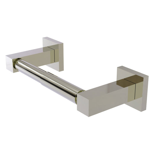 Allied Brass Montero 9.8" x 3.7" Polished Nickel Solid Brass Contemporary Two-Post Toilet Tissue Holder