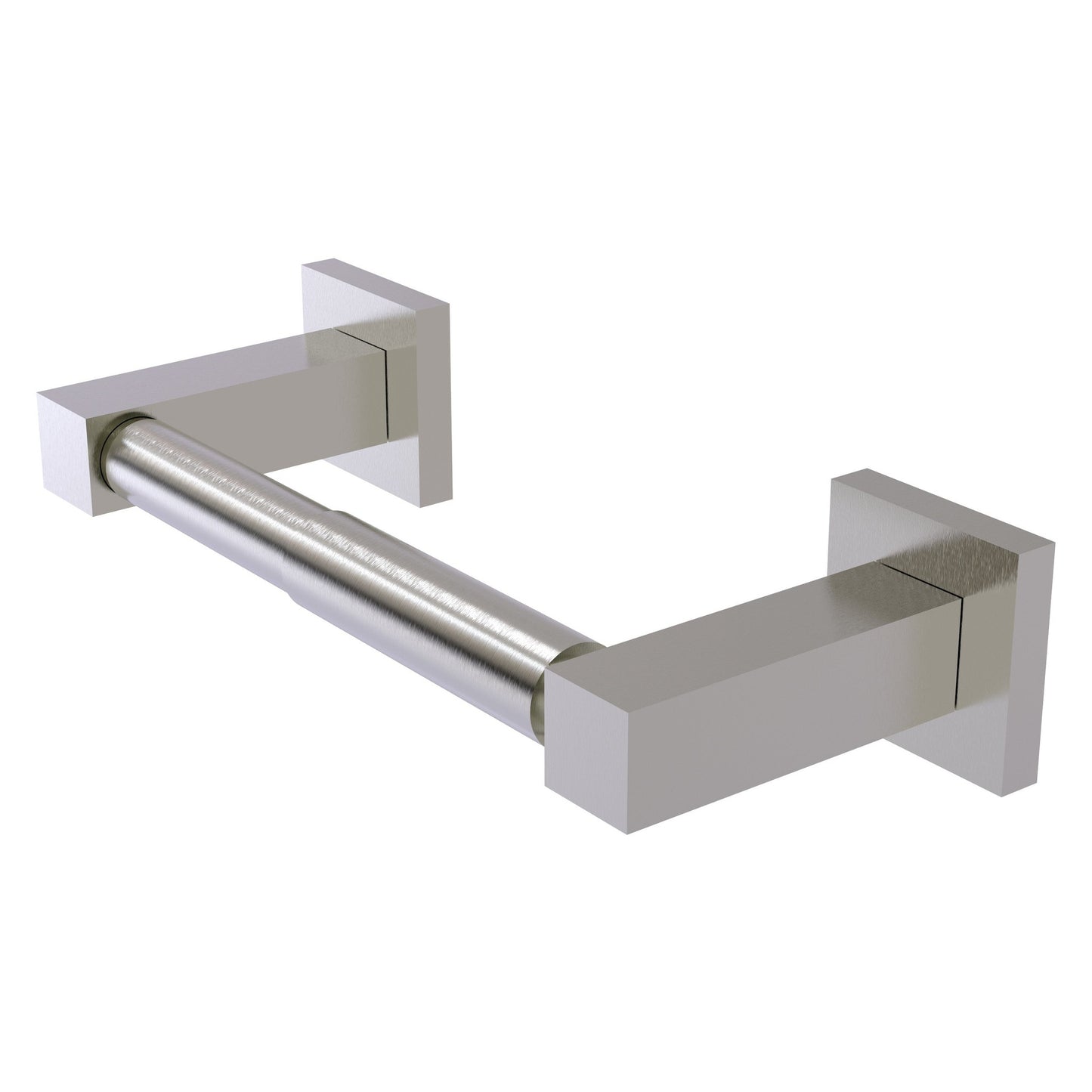 Allied Brass Montero 9.8" x 3.7" Satin Nickel Solid Brass Contemporary Two-Post Toilet Tissue Holder
