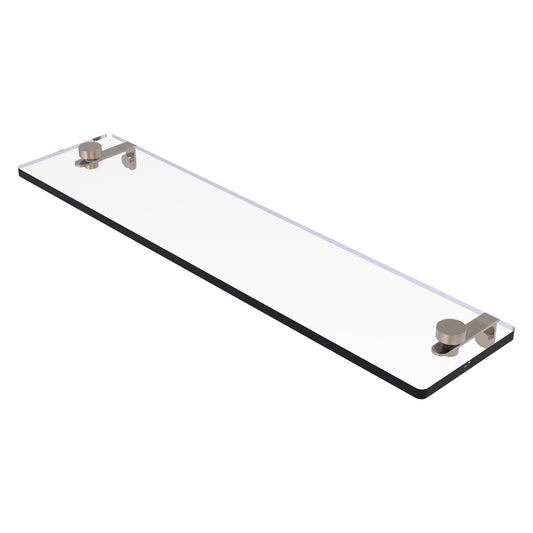 Allied Brass NS-1/22 22" x 5" Antique Pewter Solid Brass Glass Vanity Shelf With Beveled Edges
