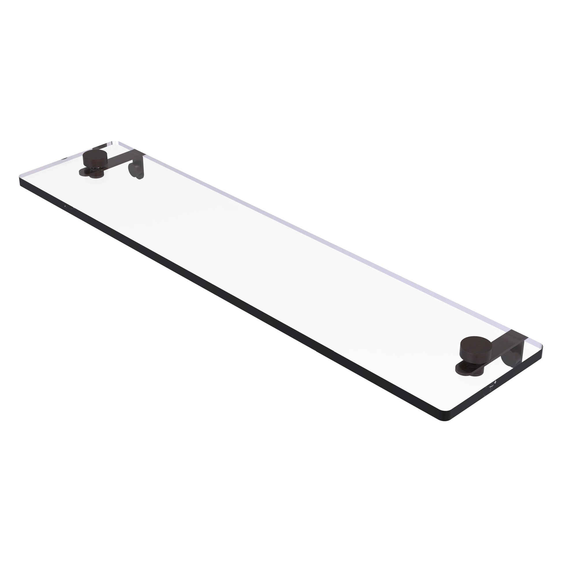 Allied Brass NS-1/22 22" x 5" Venetian Bronze Solid Brass Glass Vanity Shelf With Beveled Edges
