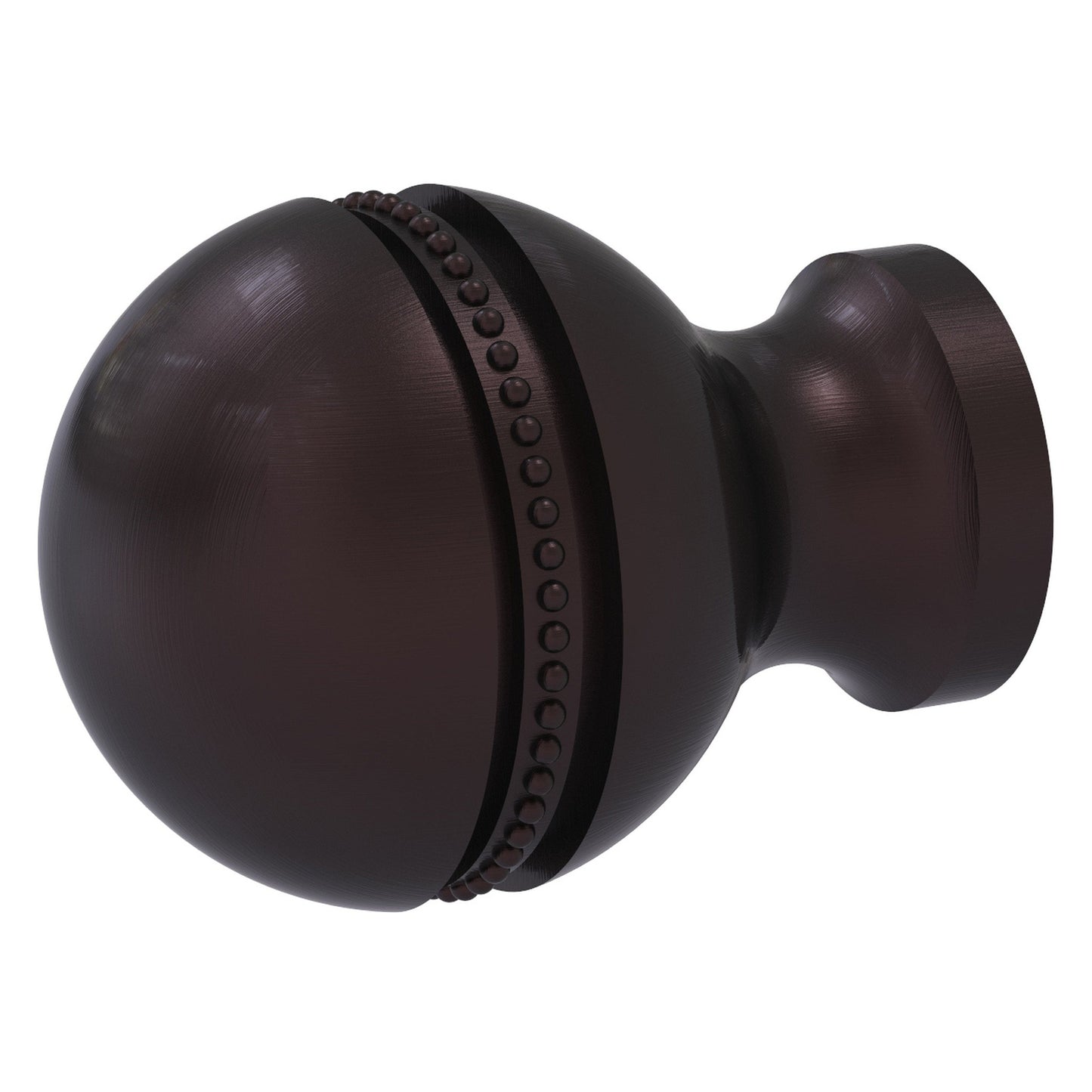 Allied Brass P-1 1" x 1" Antique Bronze Solid Brass Beaded Cabinet Knob