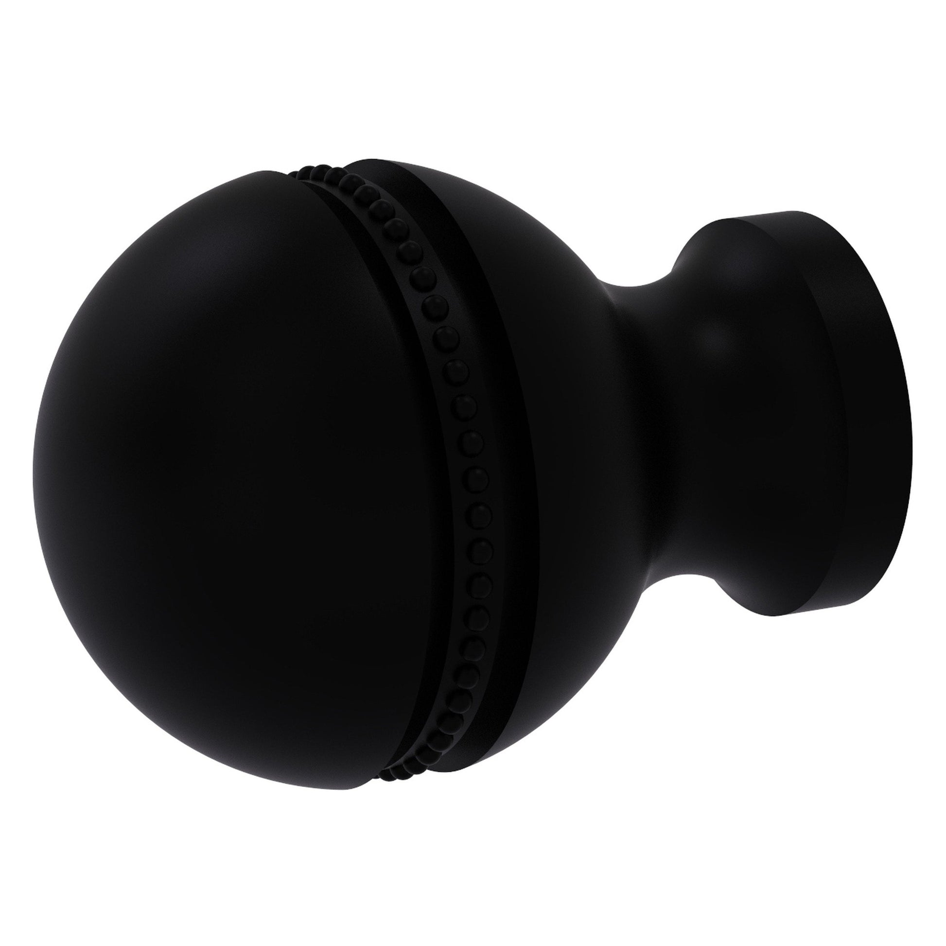 Allied Brass P-1 1" x 1" Matte Black Solid Brass Beaded Cabinet Knob