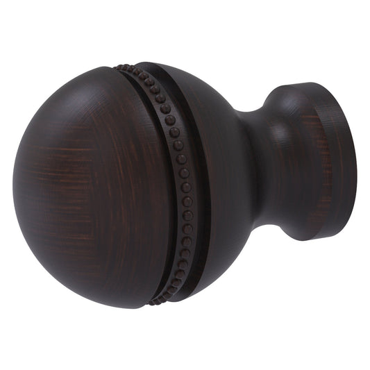 Allied Brass P-1 1" x 1" Venetian Bronze Solid Brass Beaded Cabinet Knob