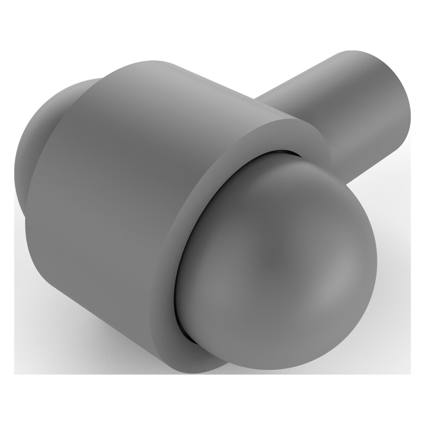 Allied Brass P-10 1.5" x 1.5" Matte Gray Solid Brass Cabinet Knob