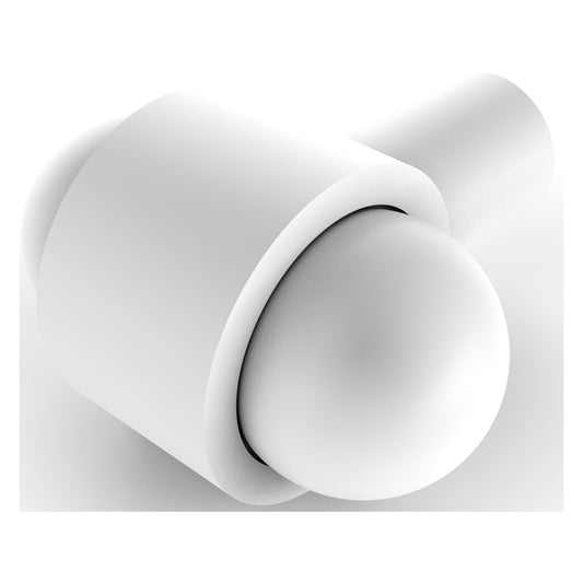 Allied Brass P-10 1.5" x 1.5" Matte White Solid Brass Cabinet Knob