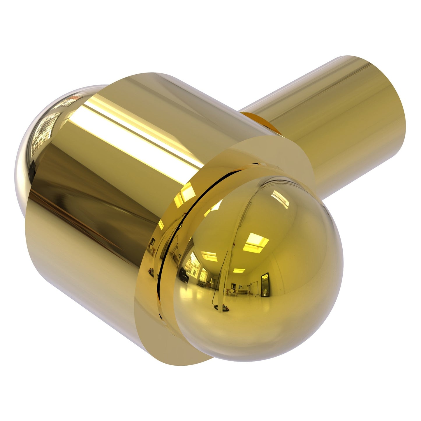 Allied Brass P-10 1.5" x 1.5" Polished Brass Solid Brass Cabinet Knob