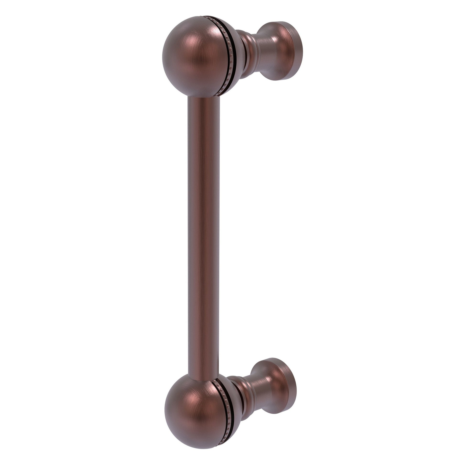 Allied Brass P-1/3 3" x 1" Antique Copper Solid Brass Beaded Cabinet Pull